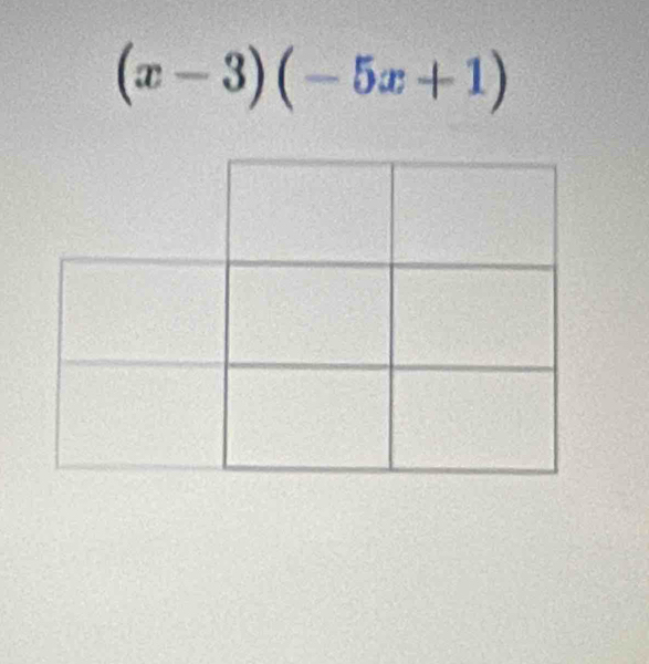 (x-3)(-5x+1)