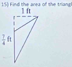 Find the area of the triangl