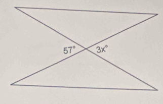 57° 3x°