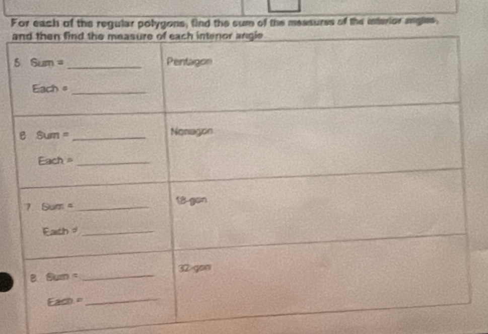 For each of tnd the sur of the measures of the iierior anglies,
a