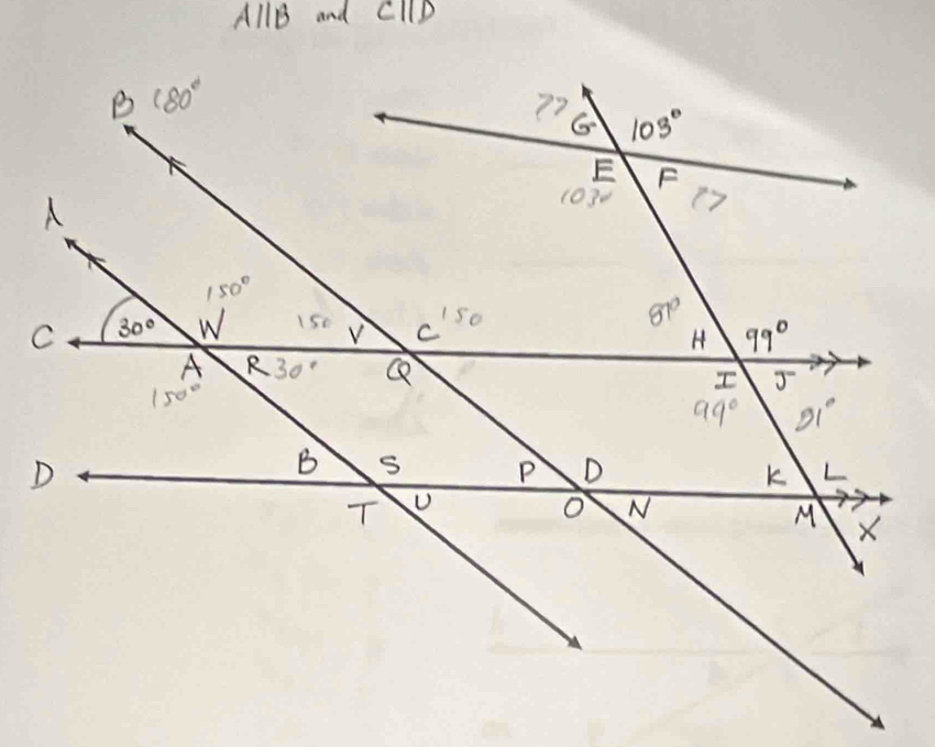 Aparallel B and Cparallel D