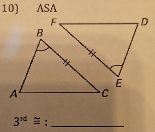 ASA
3^(rd)≌ :_