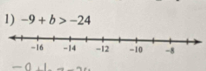 -9+b>-24