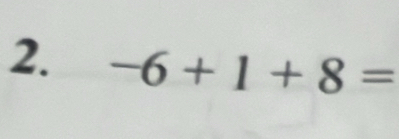 -6+1+8=