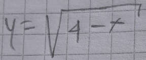 y=sqrt(4-x^1)