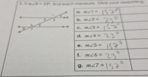 Hf m∠ B=23° , find each measure. Give your reasoring.