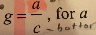 g=frac a , for a 
∩ ∩