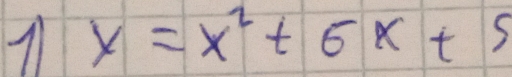 11 x=x^2+6x+5