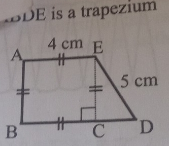 DE is a trapezium