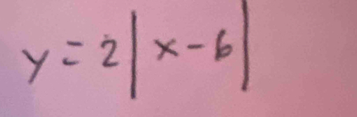 y=2|x-6|