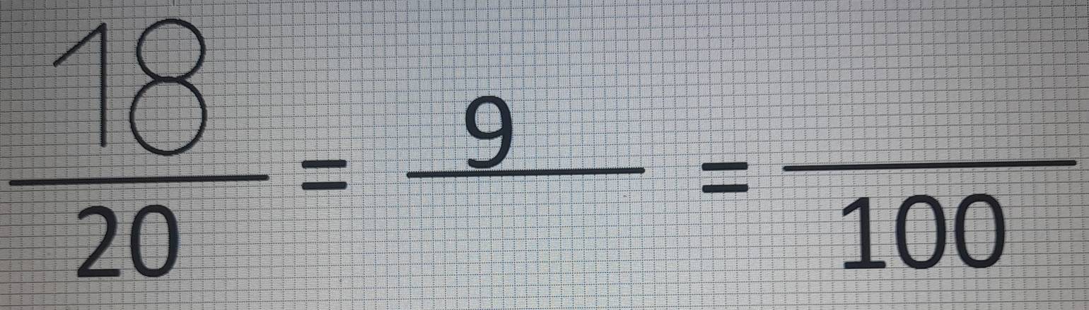  18/20 =frac 9=frac 100