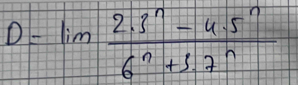 D=ln  (2.3^n-4.5^n)/6^n+1.7^n 